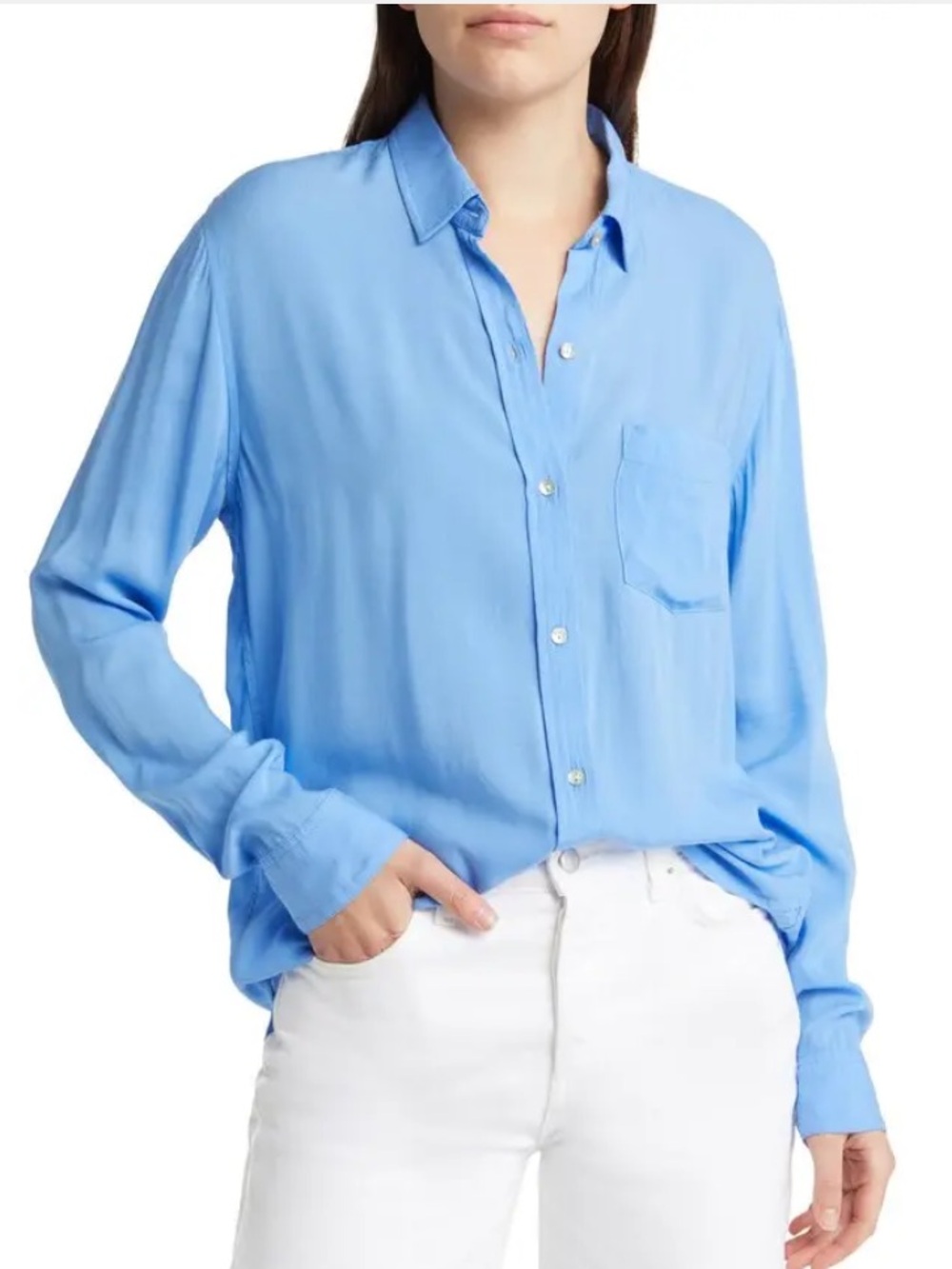 RAILS Gaia Button-Up Shirt in Gorgeous Iris Blue! Size S
